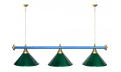 Лампа STARTBILLIARDS 3 пл. (плафоны зеленые,штанга хром,фурнитура хром,2)