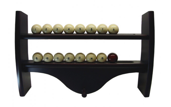 Полка для шаров навесная узкая (махагон, 4 полки, 39,5 х 60 х 10,5 см)